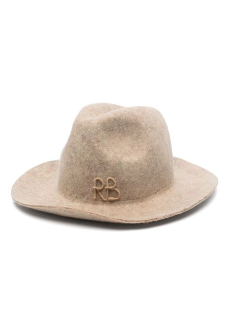 Cappello fedora con logo in beige Ruslan baginskiy - donna RUSLAN BAGINSKIY | FDR036WMLJWRB7P036